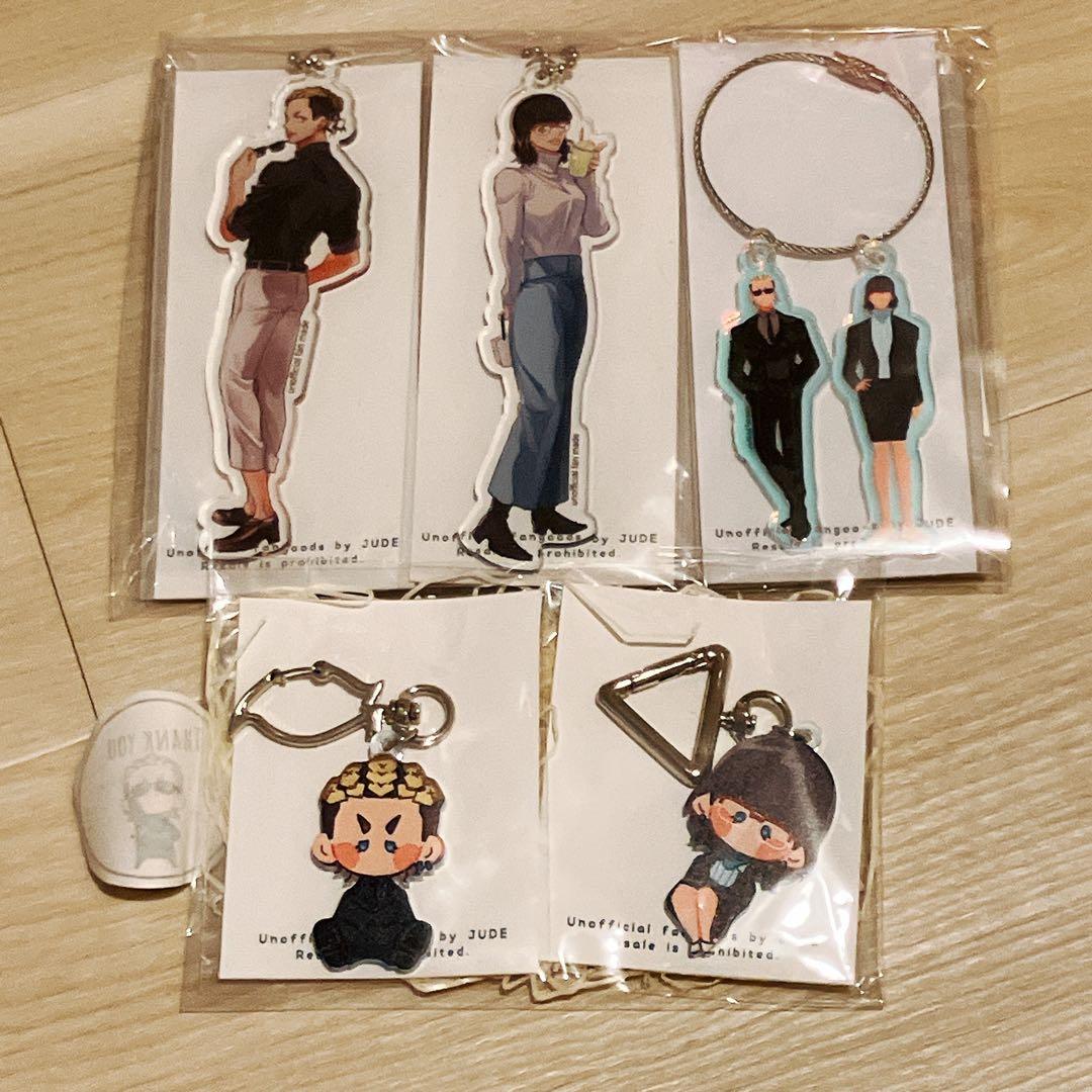 名探偵コナン ピンガ グレース 同人 アクリルキーホルダー 8点 黒鉄の魚影