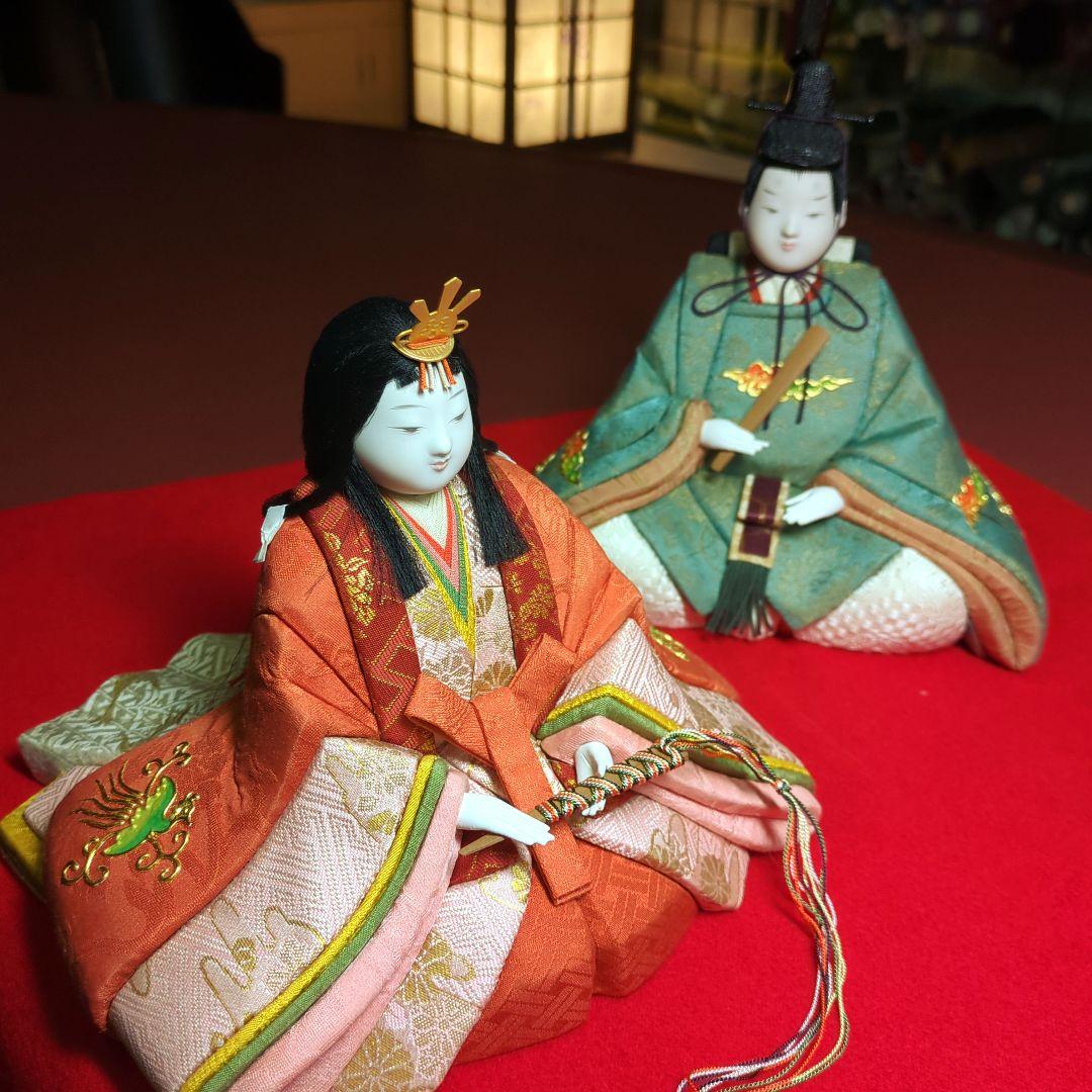 木目込雛人形 柿沼東光作親王飾り台