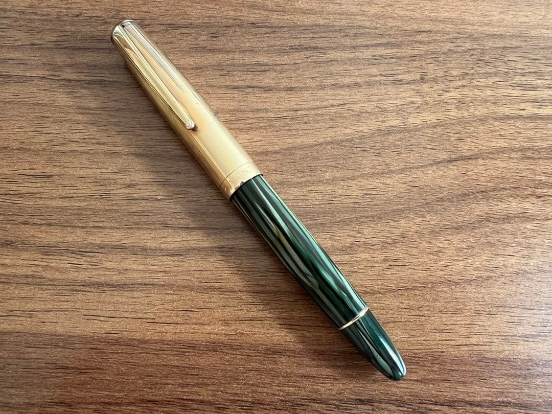 MONTBLANC モンブラン 万年筆 642 N グリーンストライプ 14金