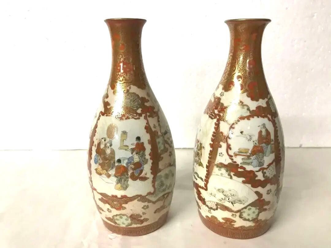 九谷焼人物模様徳利