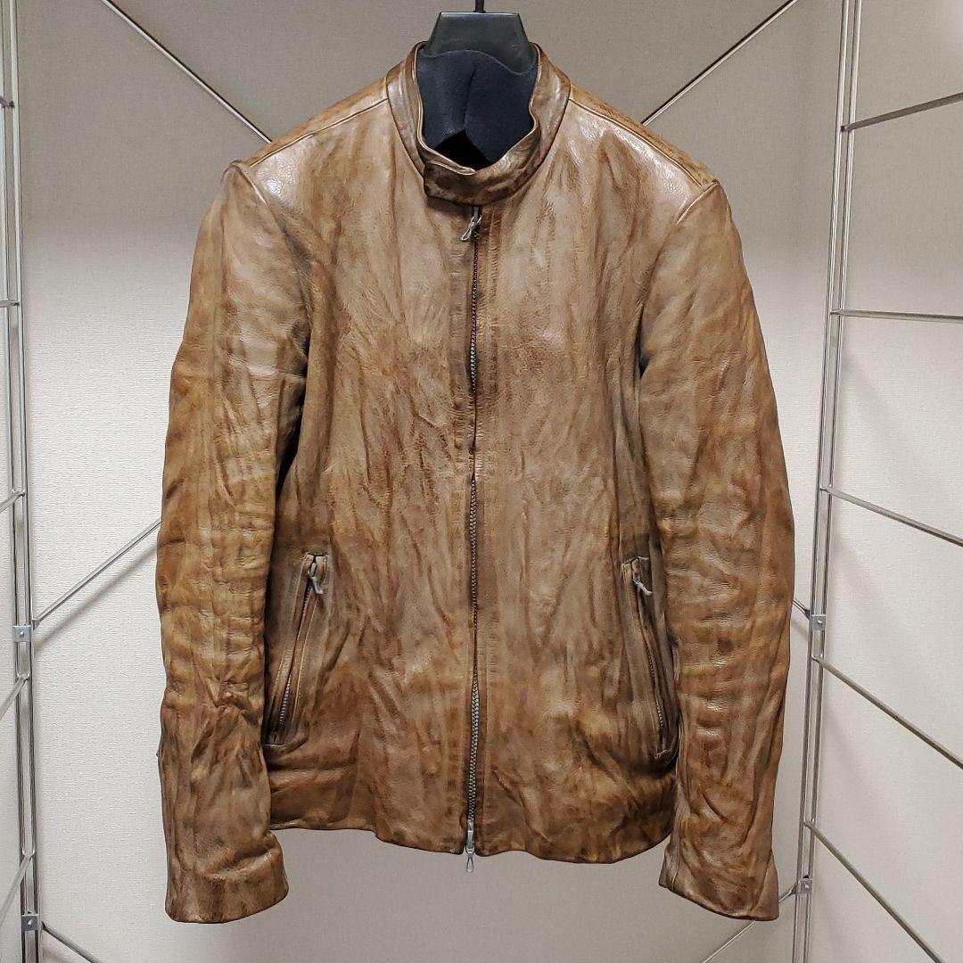 ATTACHMENT バケッタレザー シングルライダースジャケット