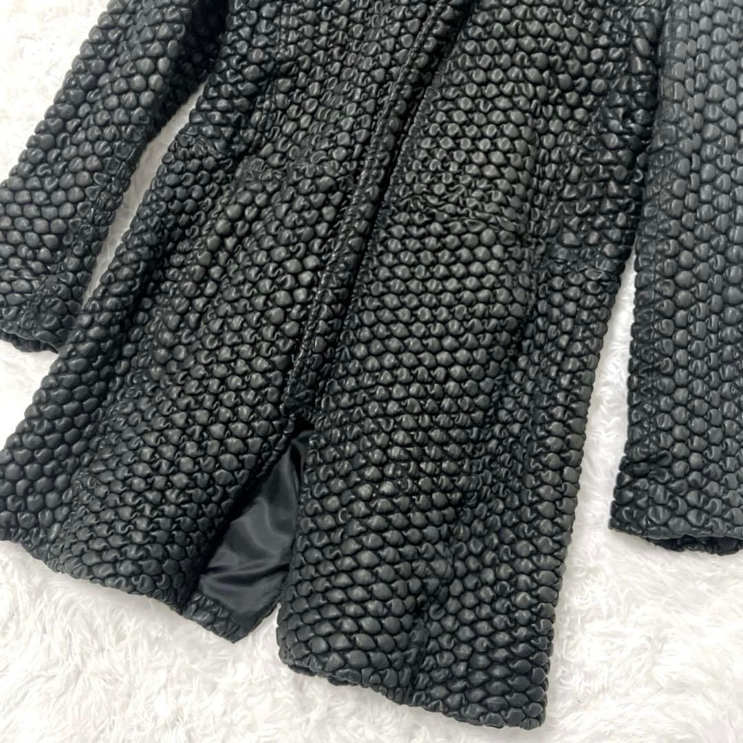 希少✨　SCHAFFEN　フーデッドレザーコート　特殊加工　細身　タイト　XL