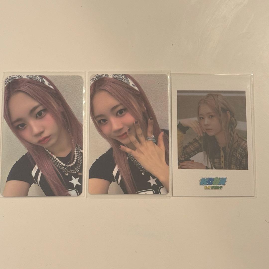 佐々木心菜　2024 kcon LA オフライン、オンライントレカ　ポラロイド