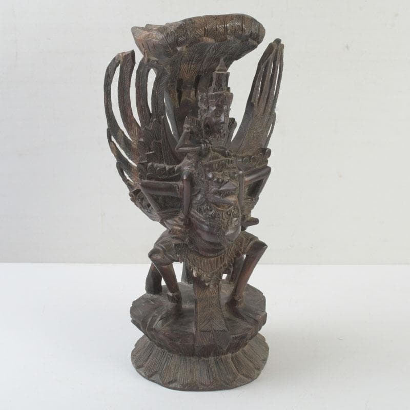 バリ島　インドネシア　木彫　ガルーダ像　置物　V　9380