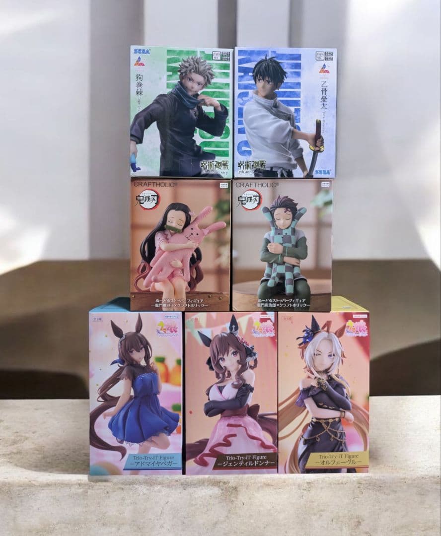 鬼滅の刃　呪術廻戦　ウマ娘フィギュア ラウンドワン限定　7点