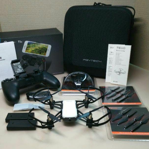 ドローン DJI Tello 送信機セット & 専用ケース・付属品付き