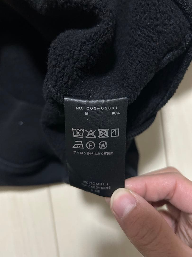 カ*サ様 COMOLI コモリ コットン裏毛 ジップパーカ 25AW