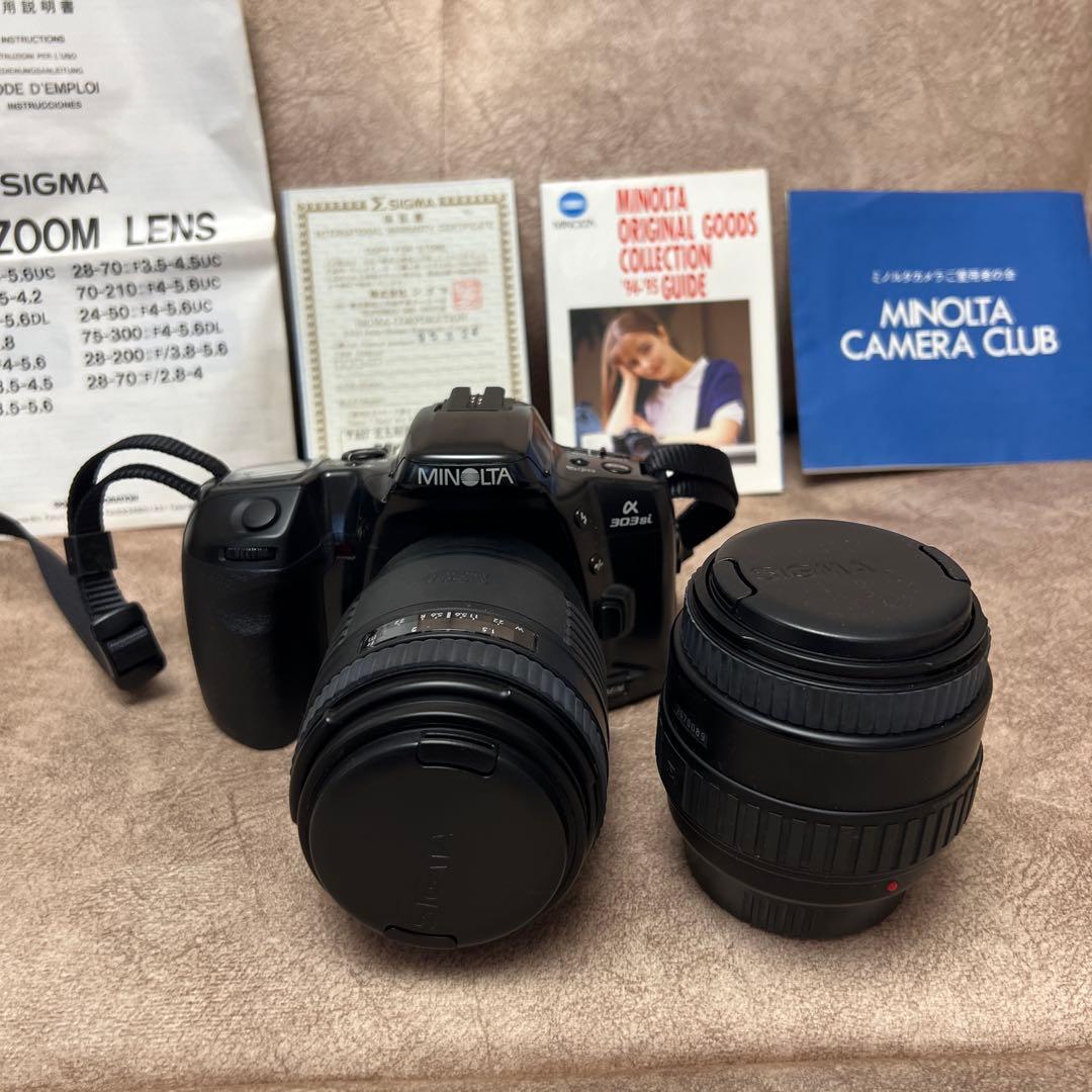 未使用に近いアンティーク光学カメラミノルタα−303si1995年3月24日