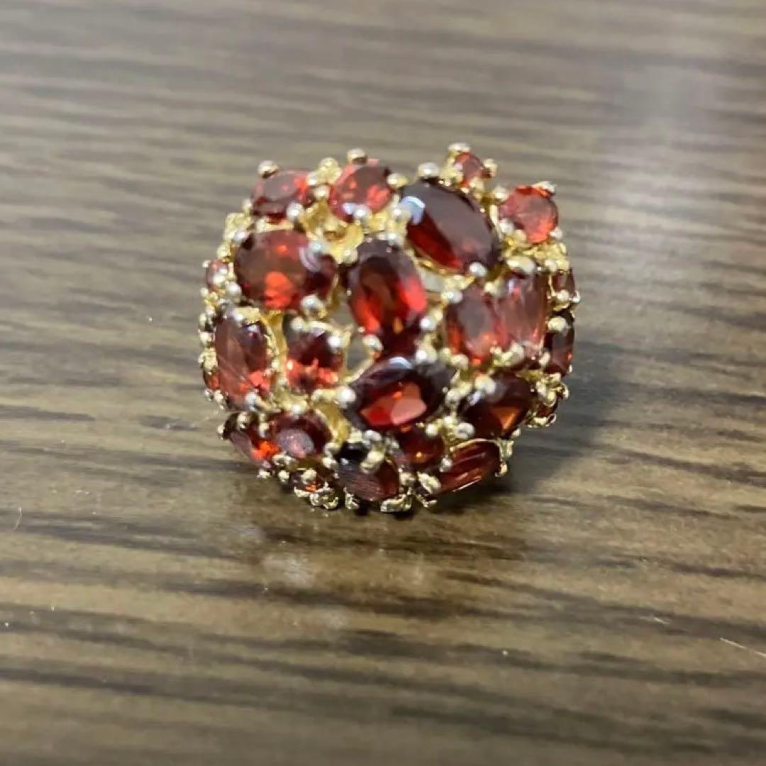 株*ン様 碌山　ガーネット　シルバー925 指輪　11号