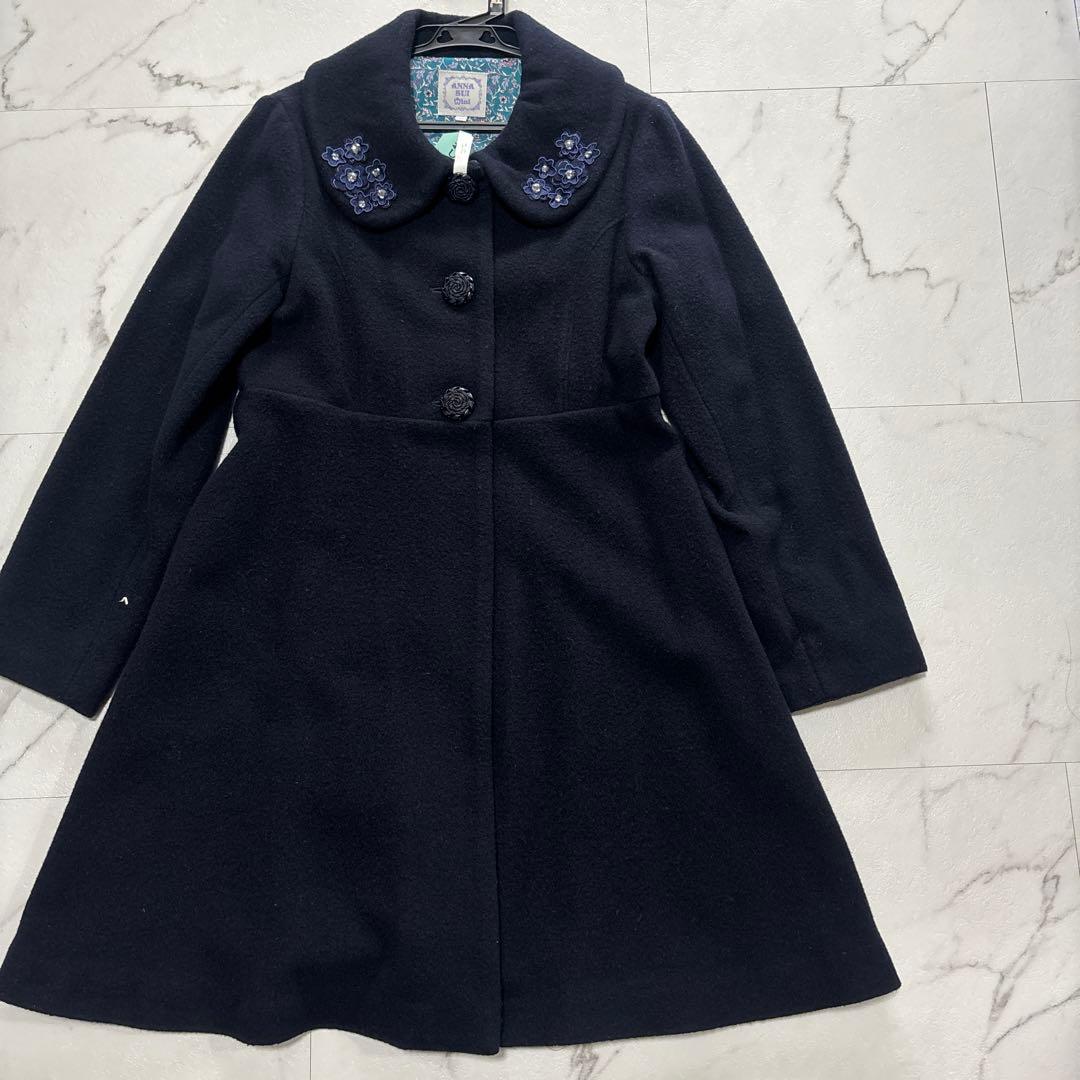セール！アナスイミニ ネイビーウール　コート 150