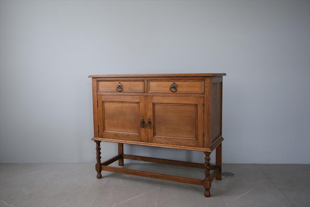英国アンティーク木製サイドボード/キャビネット/チェスト/テーブル91-22-1