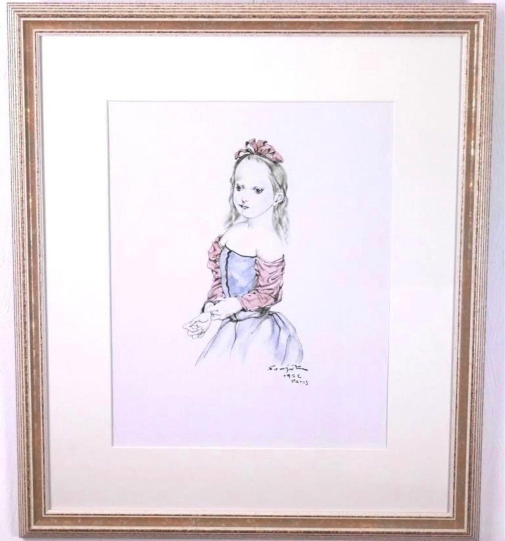 藤田嗣治 ポショワール 1952年 絵画