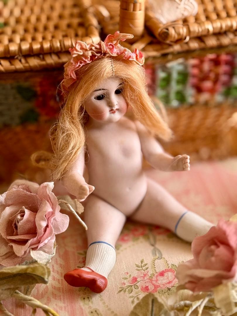 アンティーク　ミニョネット　ドール　オールビスク