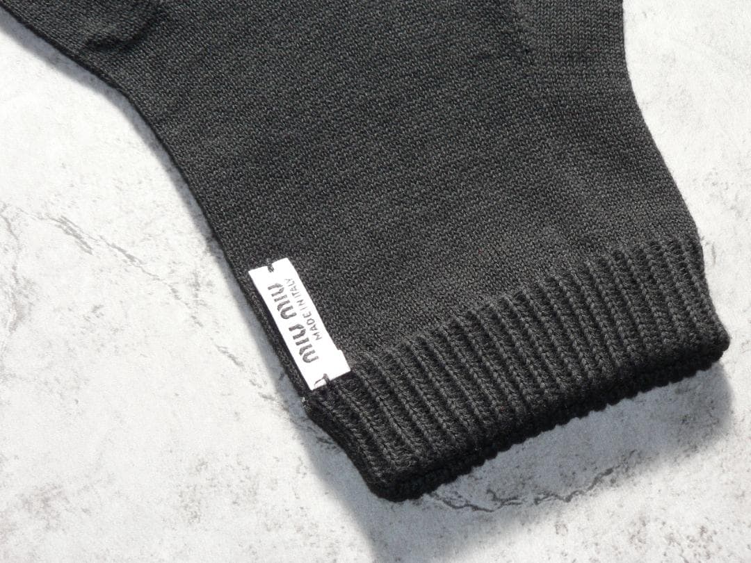 miumiu ミュウミュウ 手袋 コットン 黒 グローブ