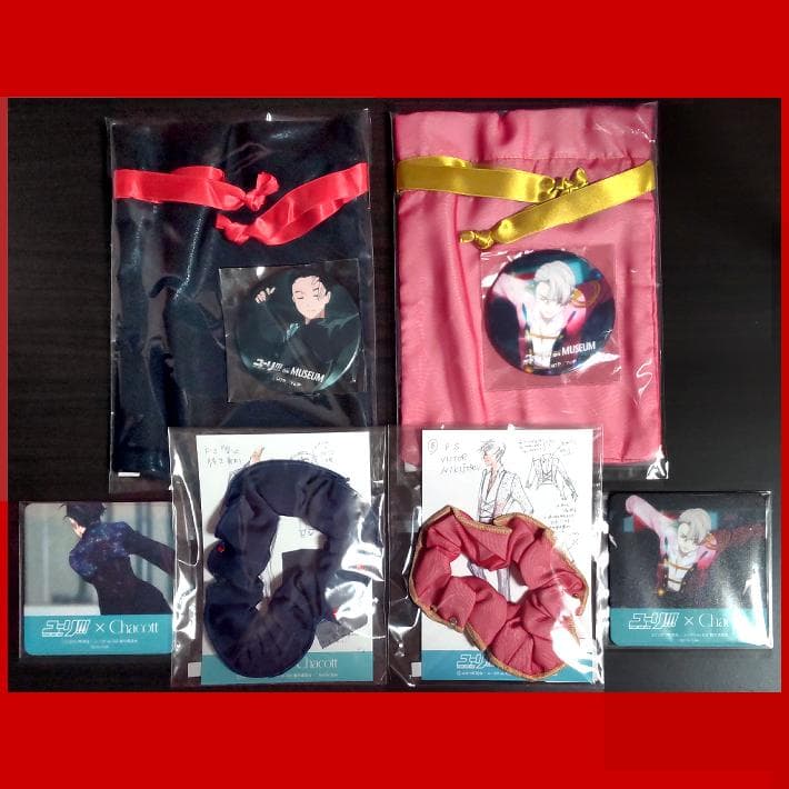 6点[ユーリ!!! on ICE]缶ミラー,衣装生地巾着,シュシュ,コースター