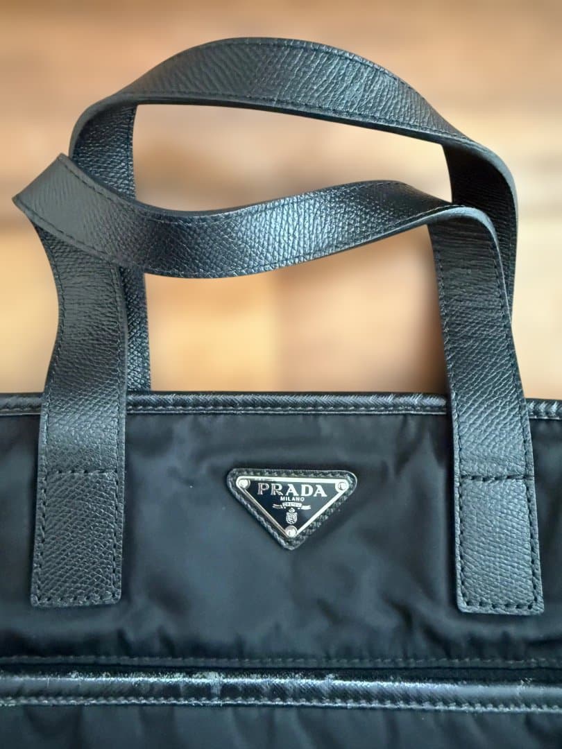 PRADA TESSUTO+SAFFIANO 2WAY トート・ブリーフケース