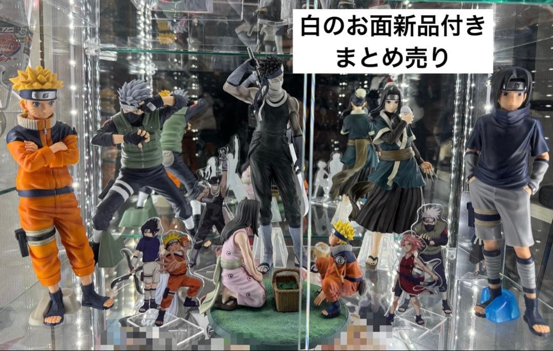 NARUTO 一番くじ　波の国　グランディスタ計6体セット+白お面、アクスタ付き