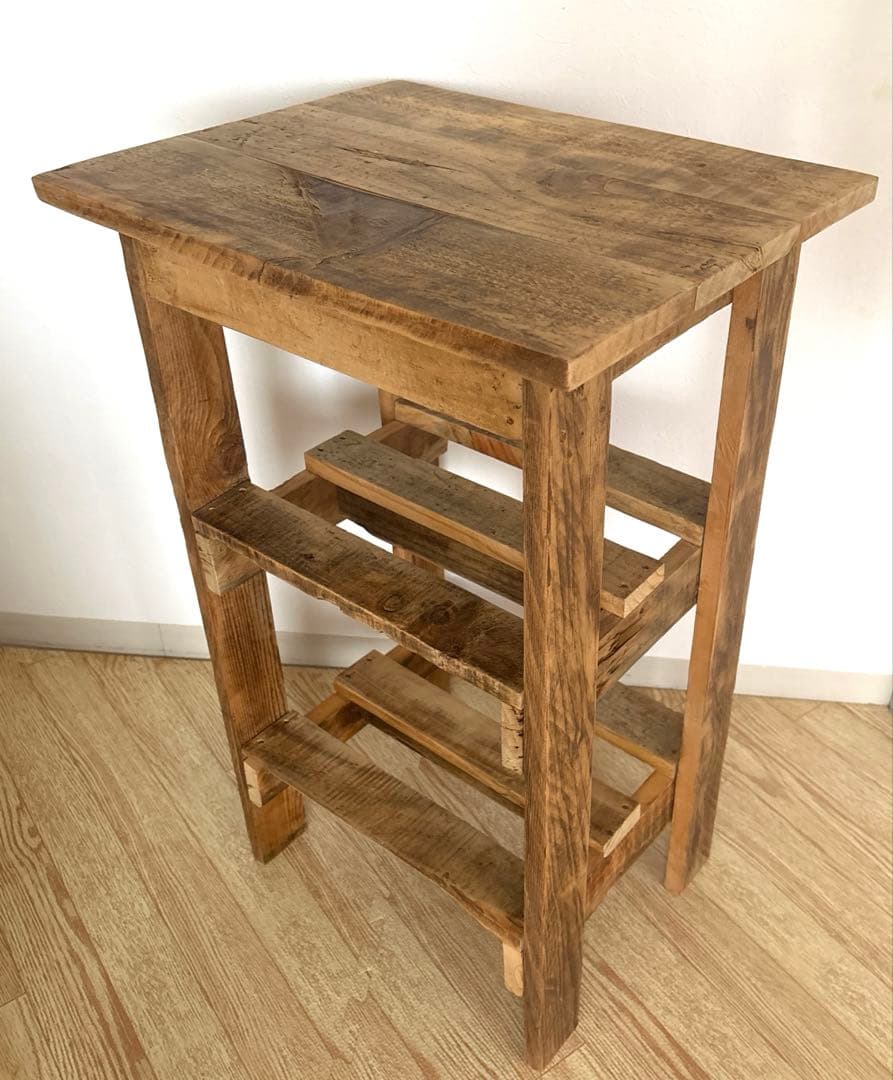 リサイクルウッド 木製シェルフ 無垢 天然木 アンティーク