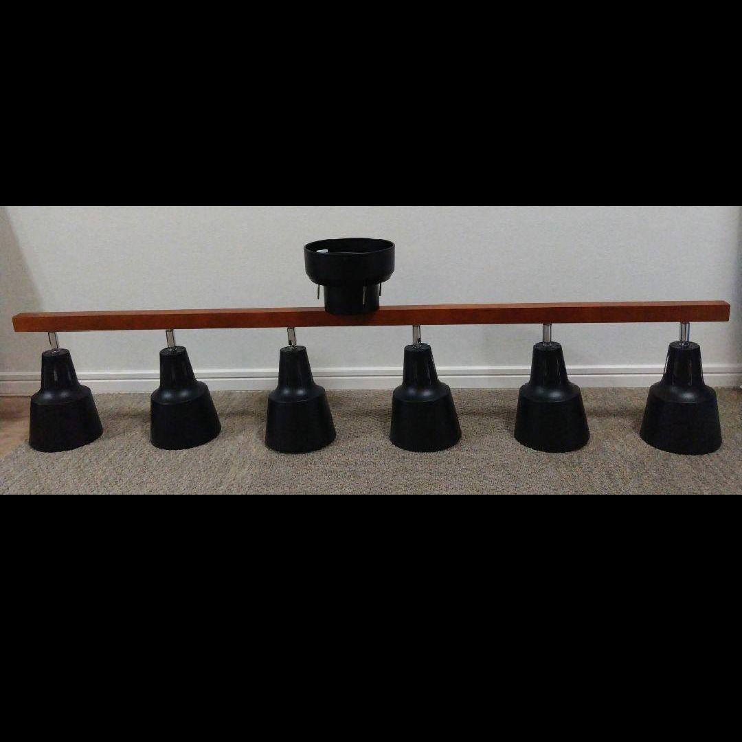 シーリングライト6灯　ブラック