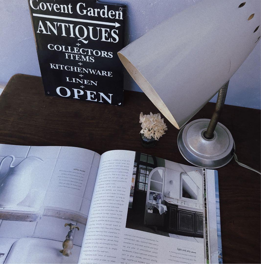 ヴィンテージ　レトロ　　アルミシェード　デスクランプ