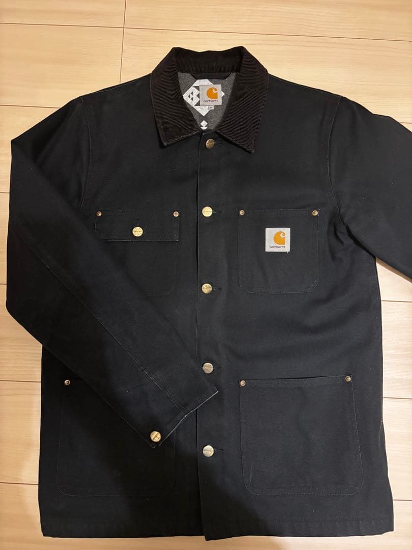 Carhartt 黒 ボタン付きジャケット