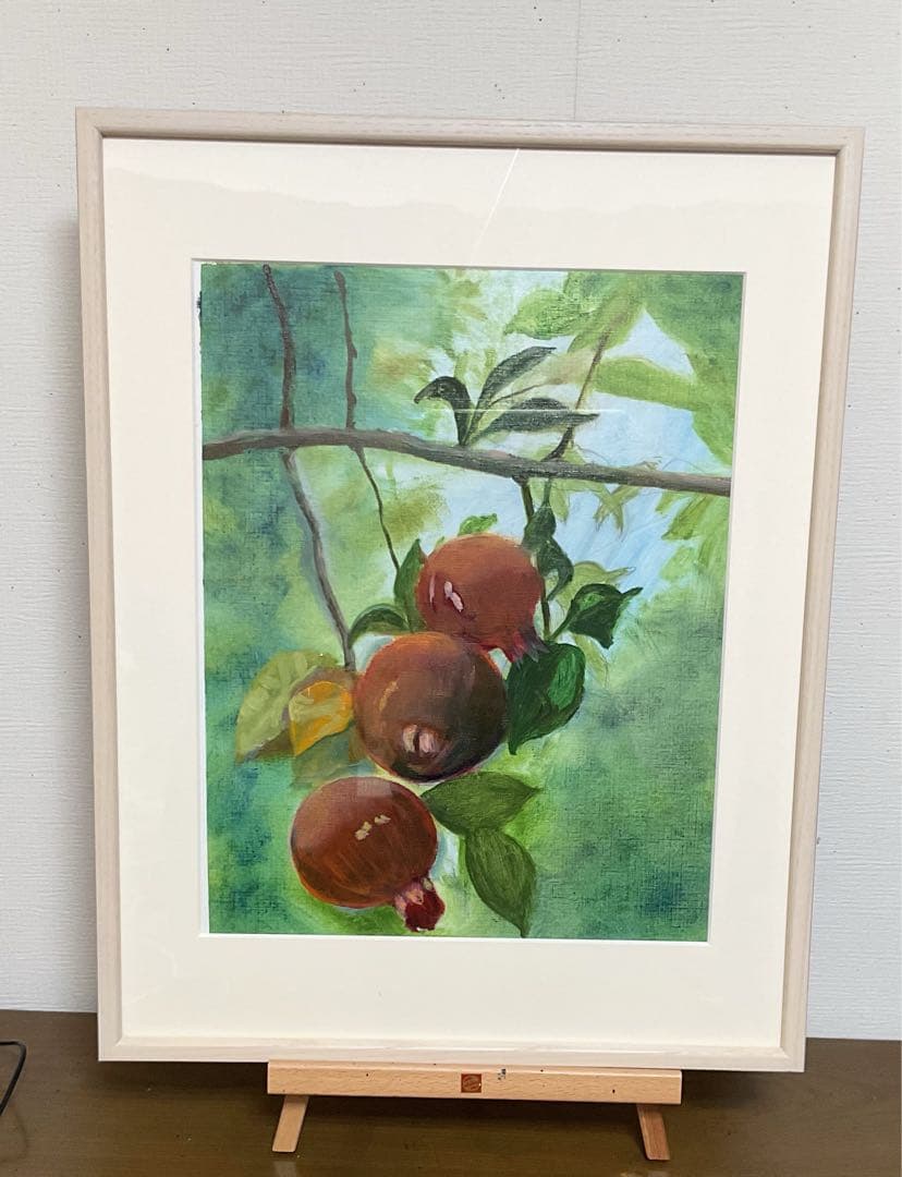 油彩画　［　ザクロ　」　原画　額付
