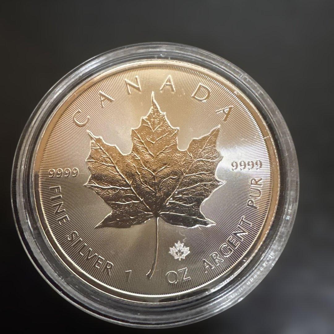 2021年 メイプル銀貨 1オンス　カプセル付き