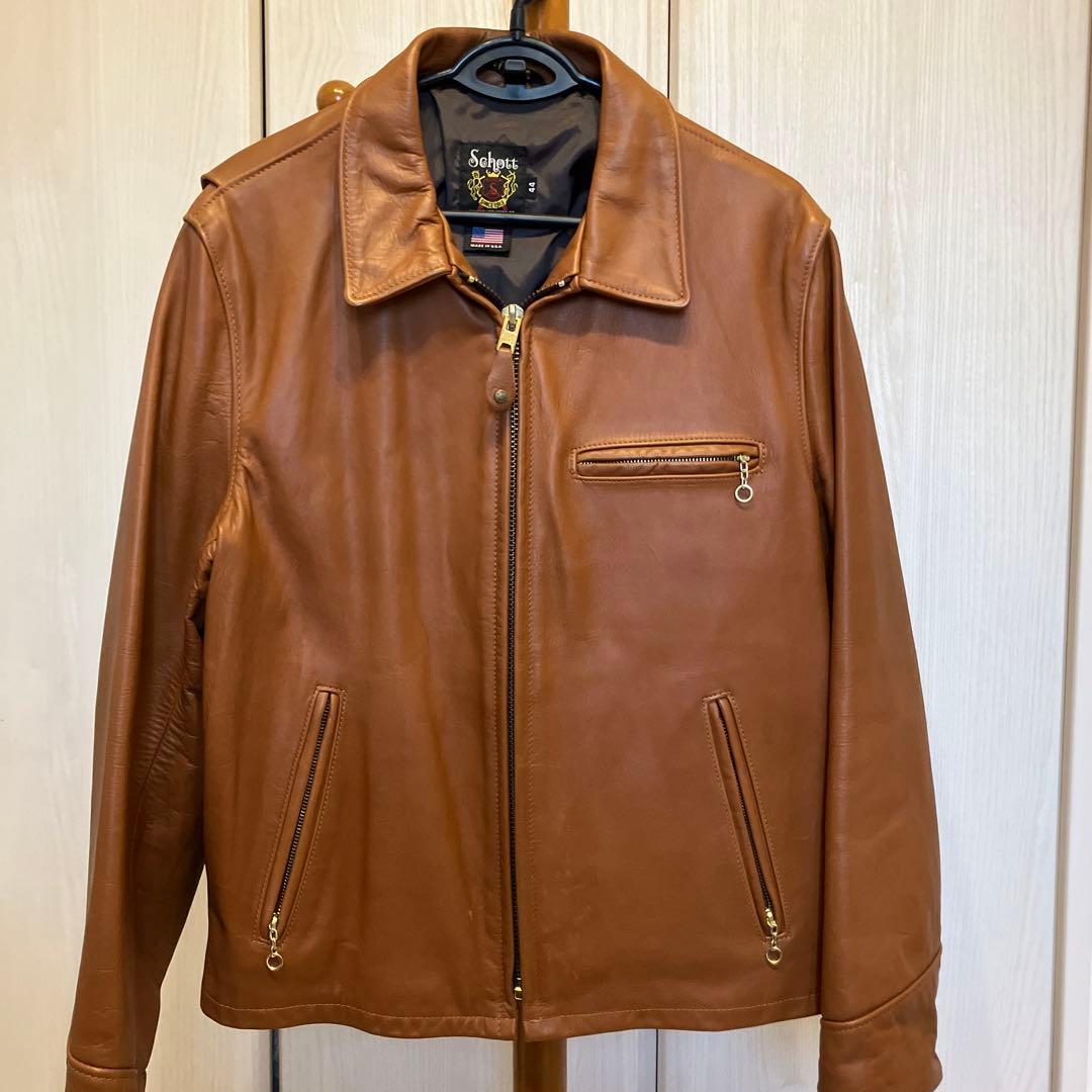 ショット レザージャケット トラッカー シングル キングサイズ 44