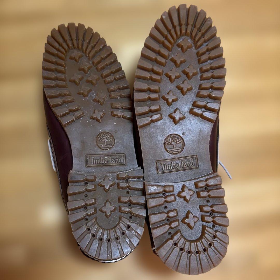 Timberland クラシックラグ 3アイ モカシン バーガンディ 26.5