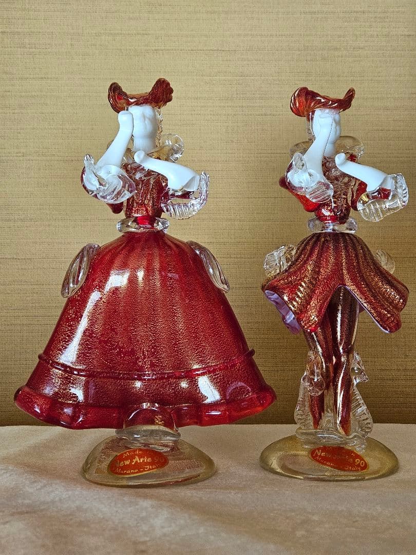 【希少・美品】ベネチアンガラス フィギュリン 人形 ヴェネチアン アンティーク