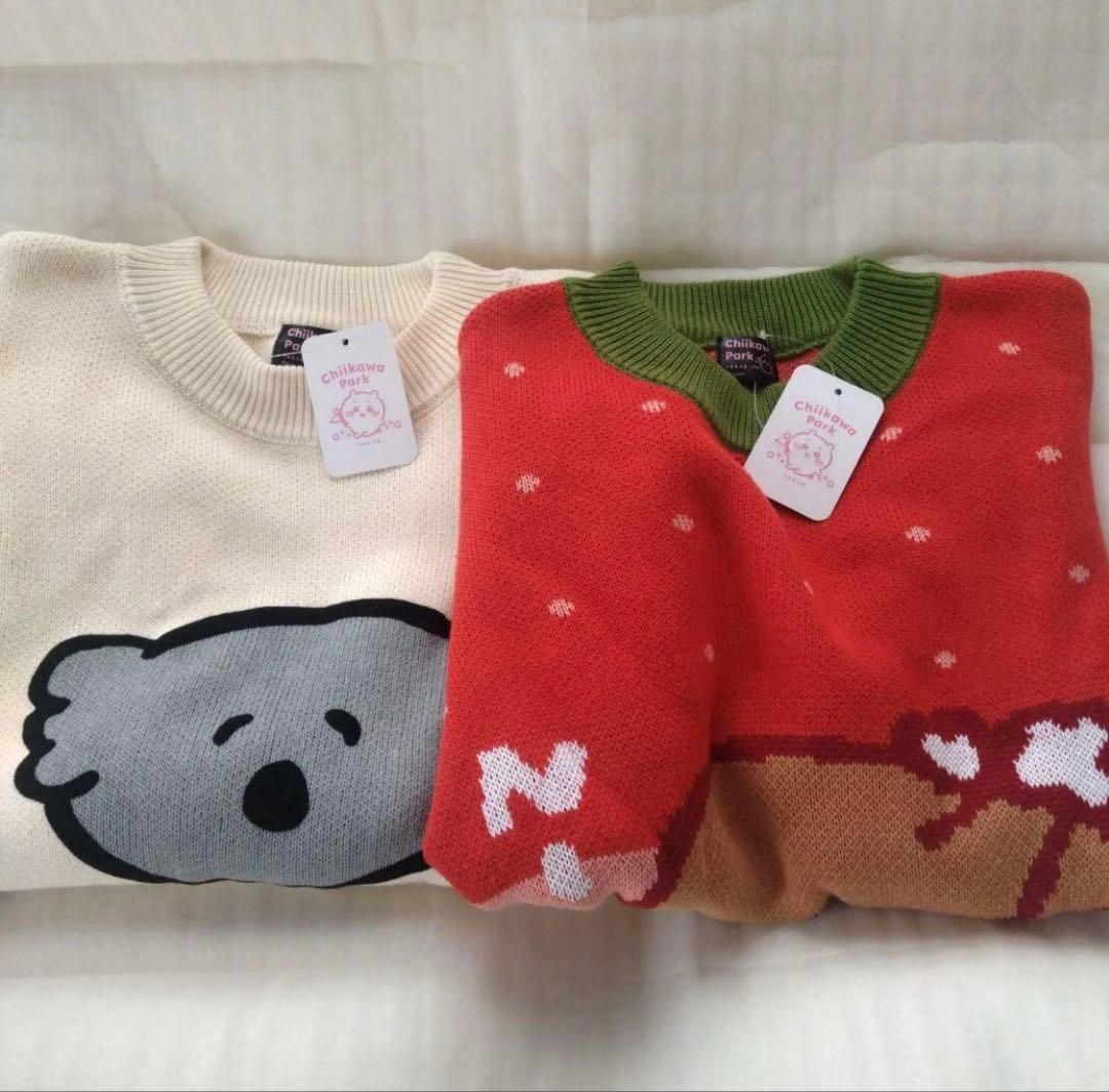 ちいかわパーク ちいかわ　ラッキー白コアラセーター　Lサイズ うさぎ