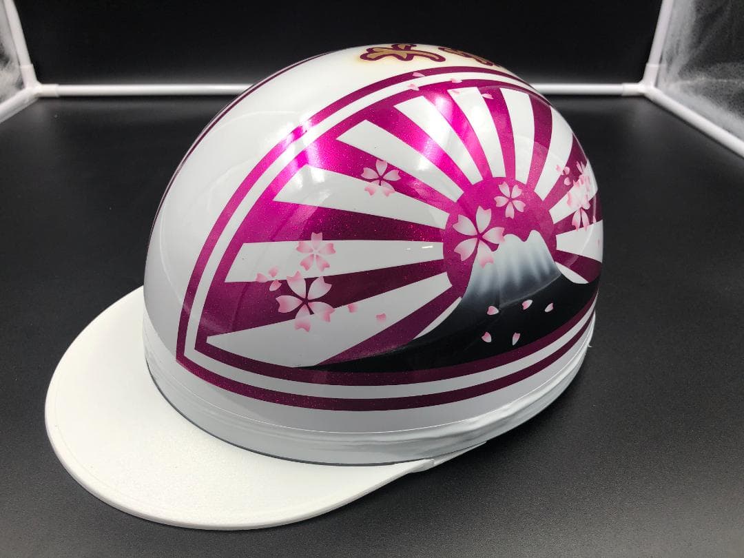 コルク半　カスタム　富士日章　ホワイトピンクラメ　桜　文字あり高級クリヤ送料無料