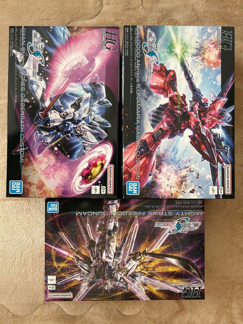 HG ゲルググメナース、ギャンシュトローム、マイティーストライクフリーダム