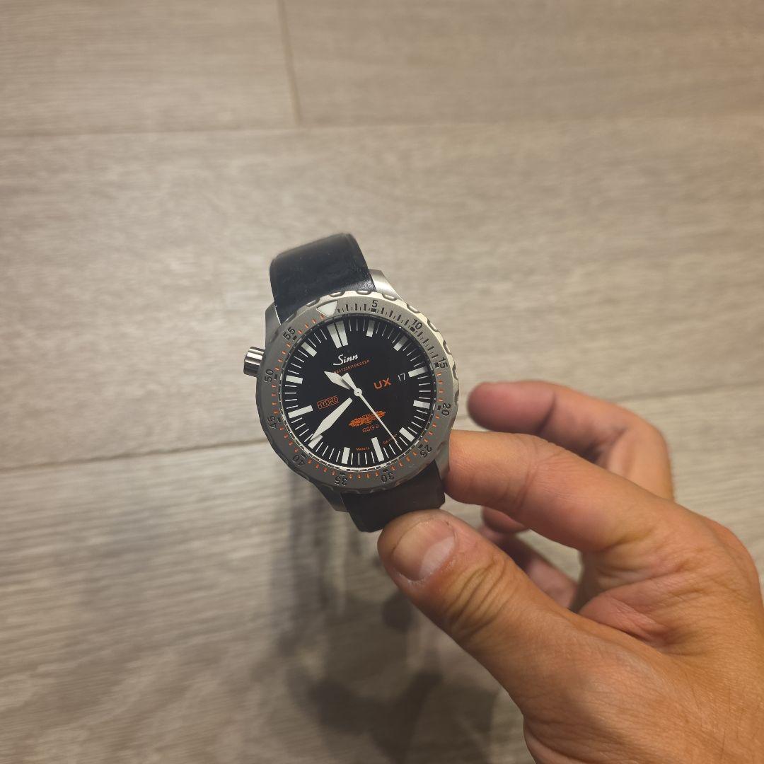 SINNドイツ自動巻き 腕時計 黒 シリコンバンド