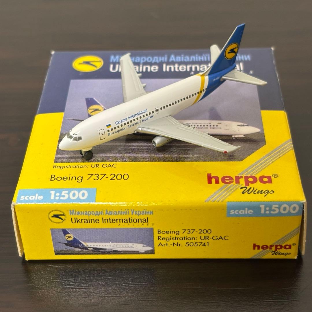 【希少】 国際航空 B737-200 Herpa 1/500