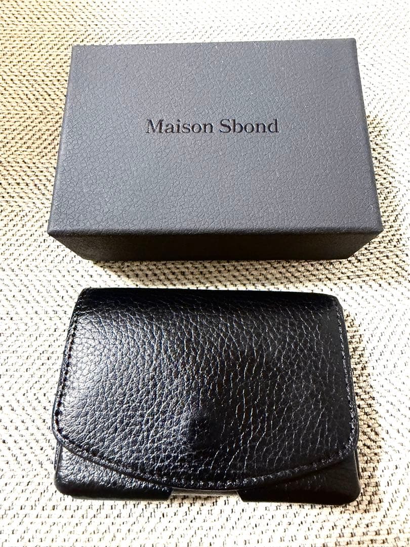 Maison Sbond ブラック 三つ折り財布