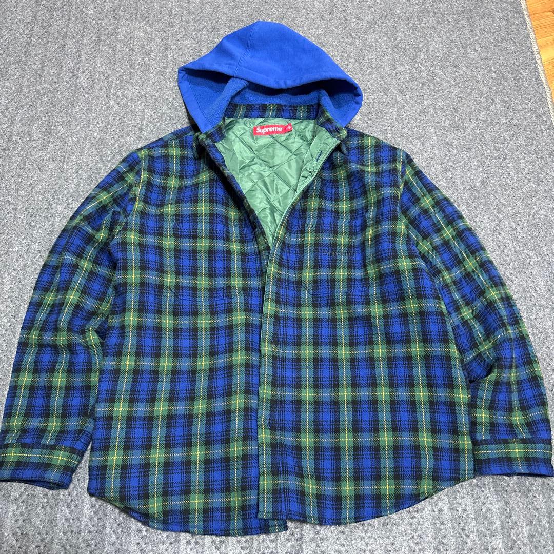 ジャケット・アウター 23AW Supreme Tartan Flannel Hooded Shirt