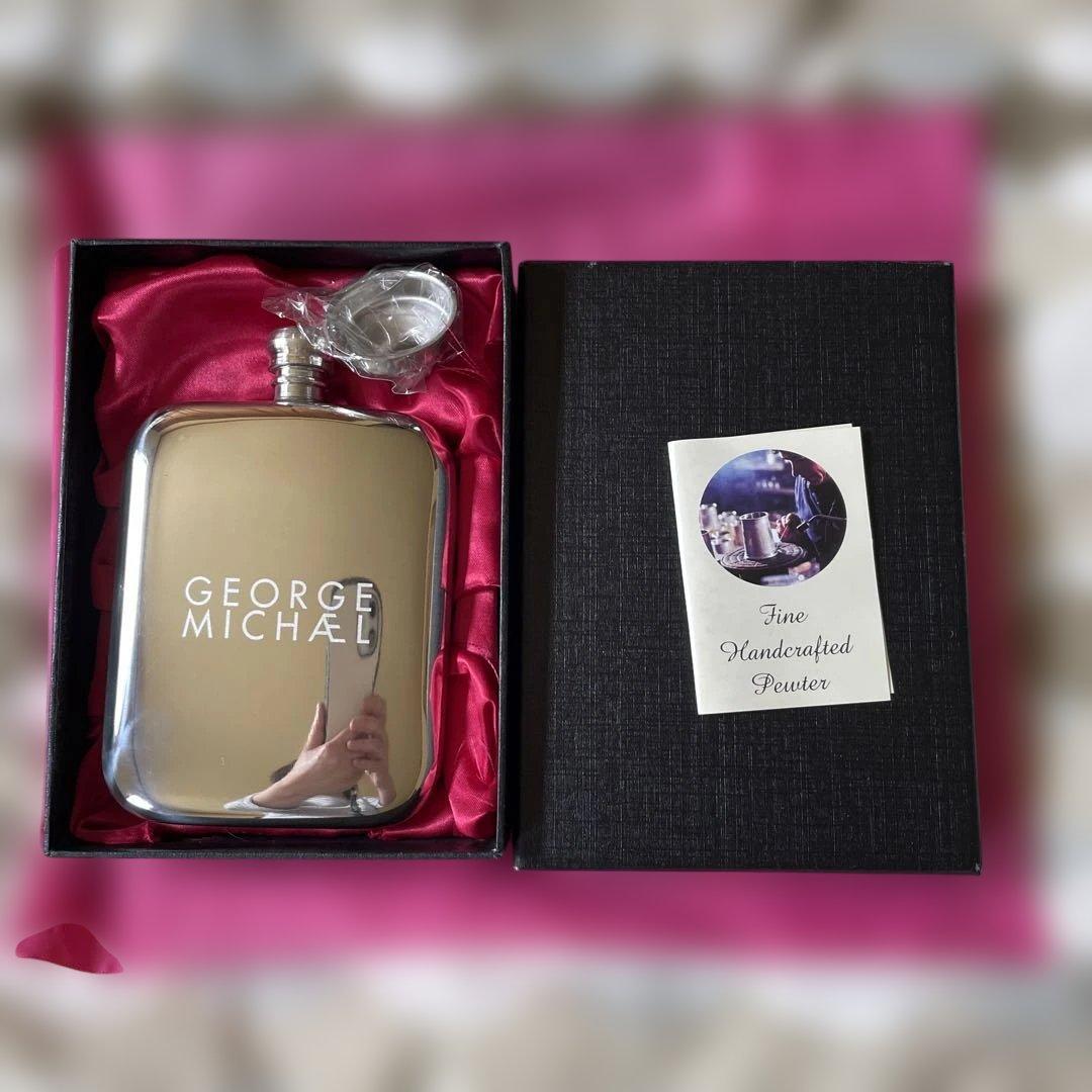 E MICHAEL ピューター フラスク　ジョージ・マイケル