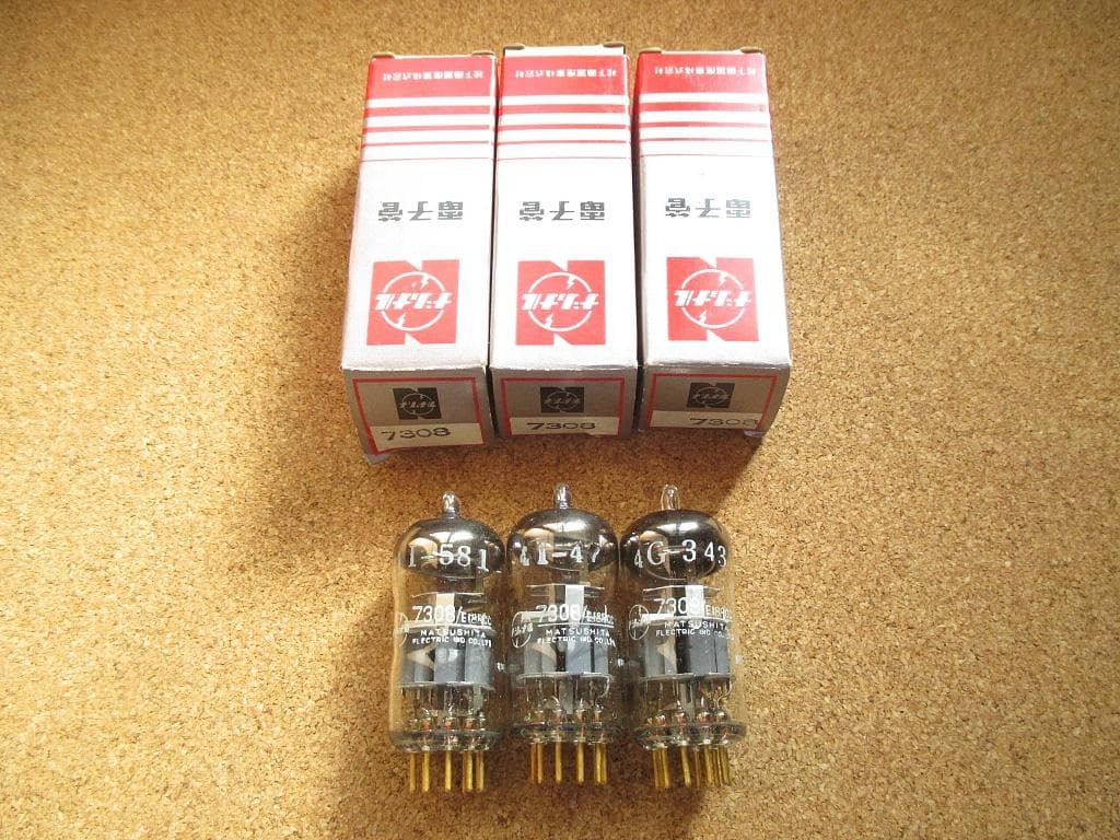 ナショナル Matsushita 7308 E188CC 真空管 3本セット