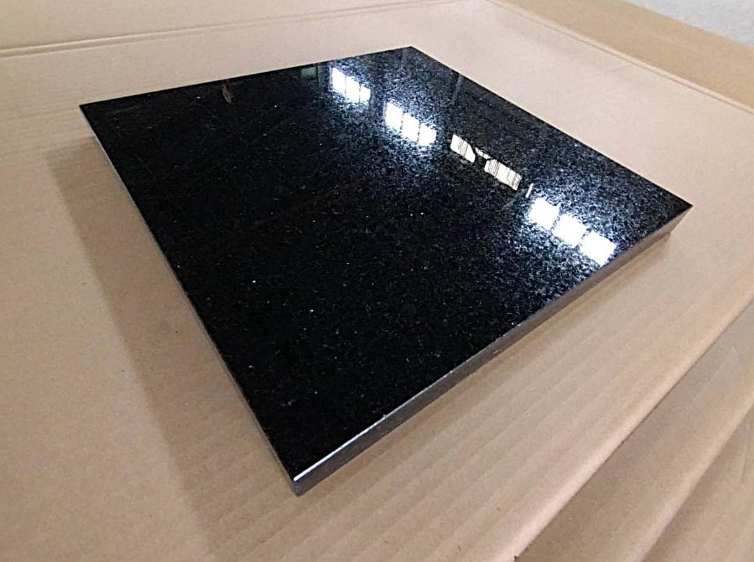 超最高級 天然黒御影石　オーディオボード●300×300×27●5面磨き　特価