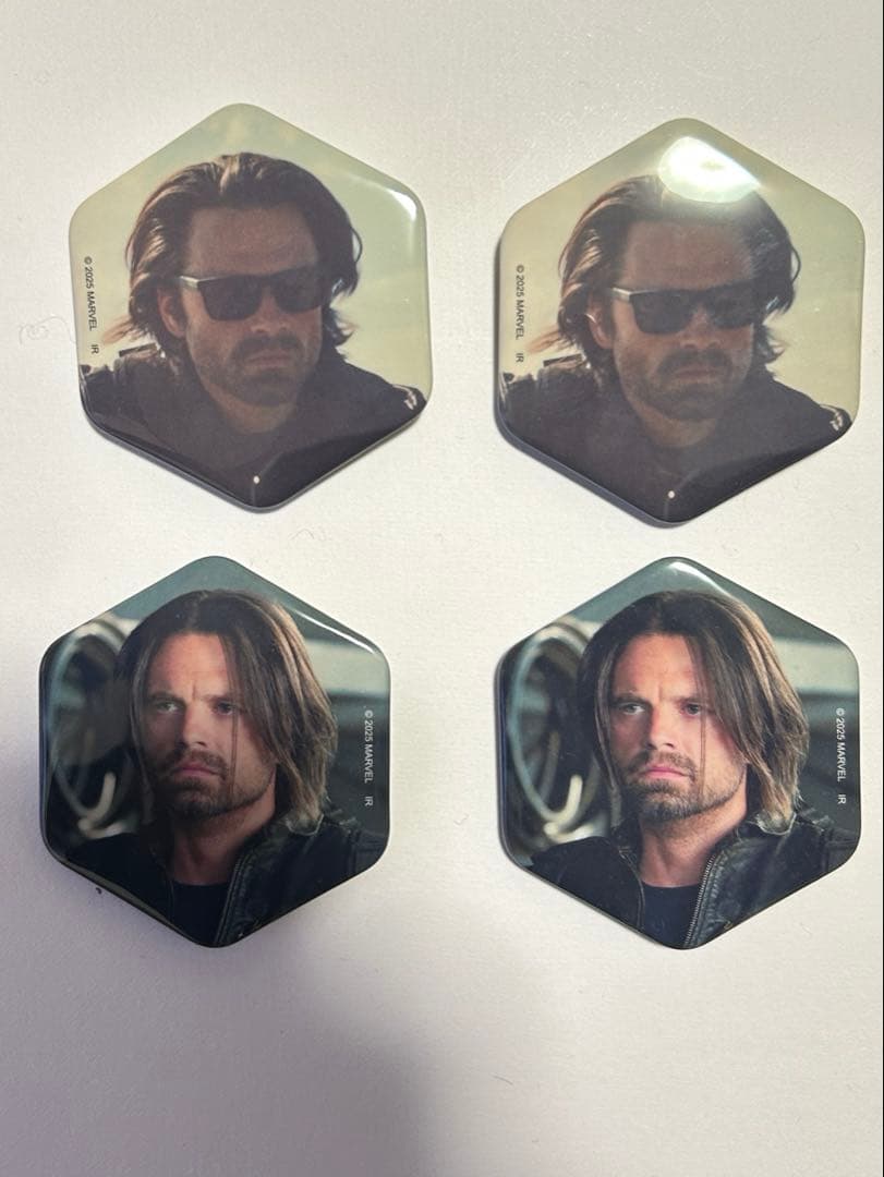 バッキー　缶バッジ　サンダーボルツ　MARVEL　セバスチャン・スタン　コミコン