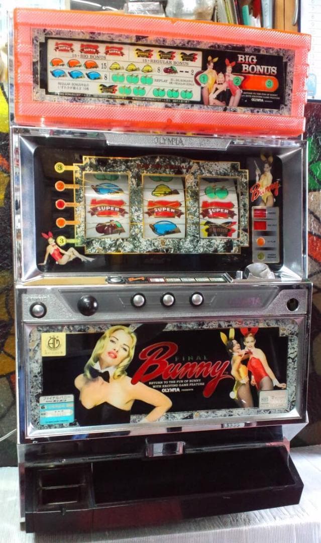 【パチスロ実機】オリンピア★ファイナルバニー【オートプレイ付不要機付】