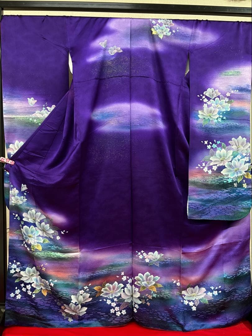 逸品★おしゃれ　中古★振袖★仕立て上がり　NO.B09 紫色　成人式　結婚式