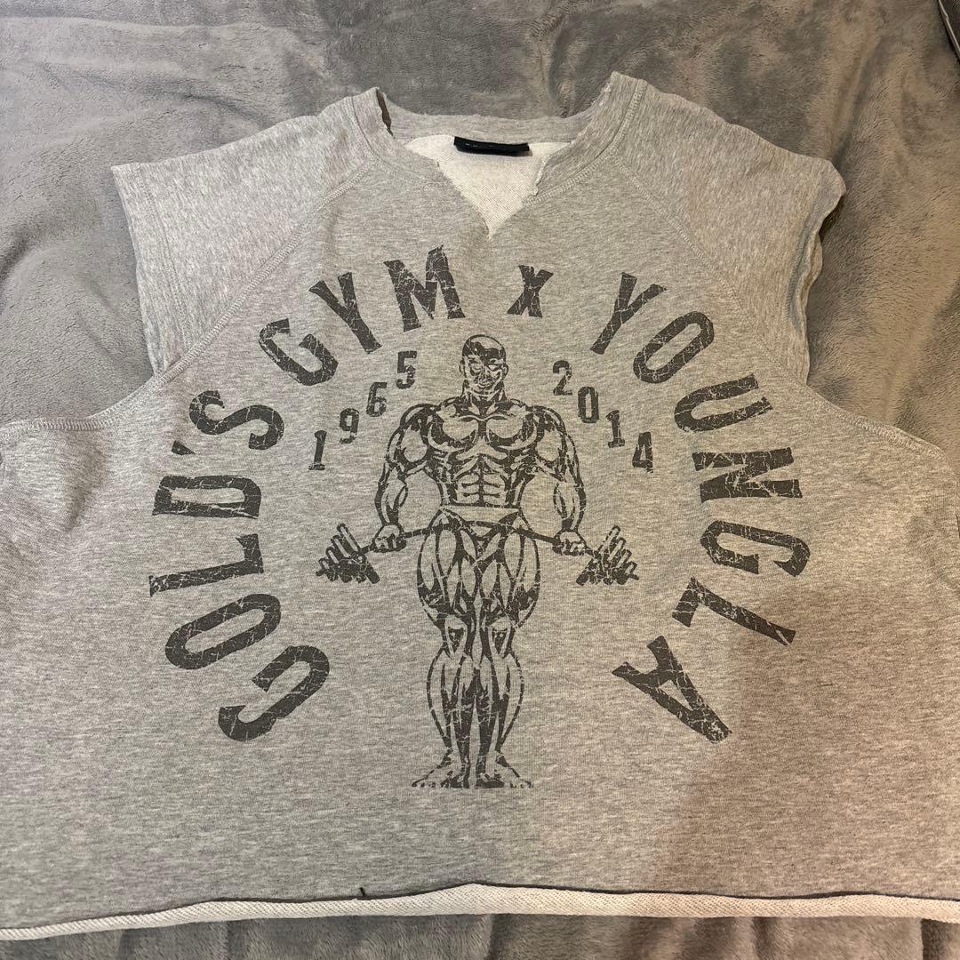  × GOLD'S GYM カットオフ　グレー