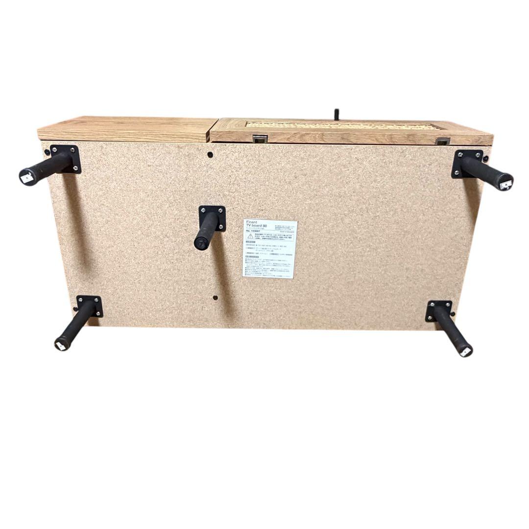 LOWYA テレビボード 幅80cm ラタン調 木製 ローボード