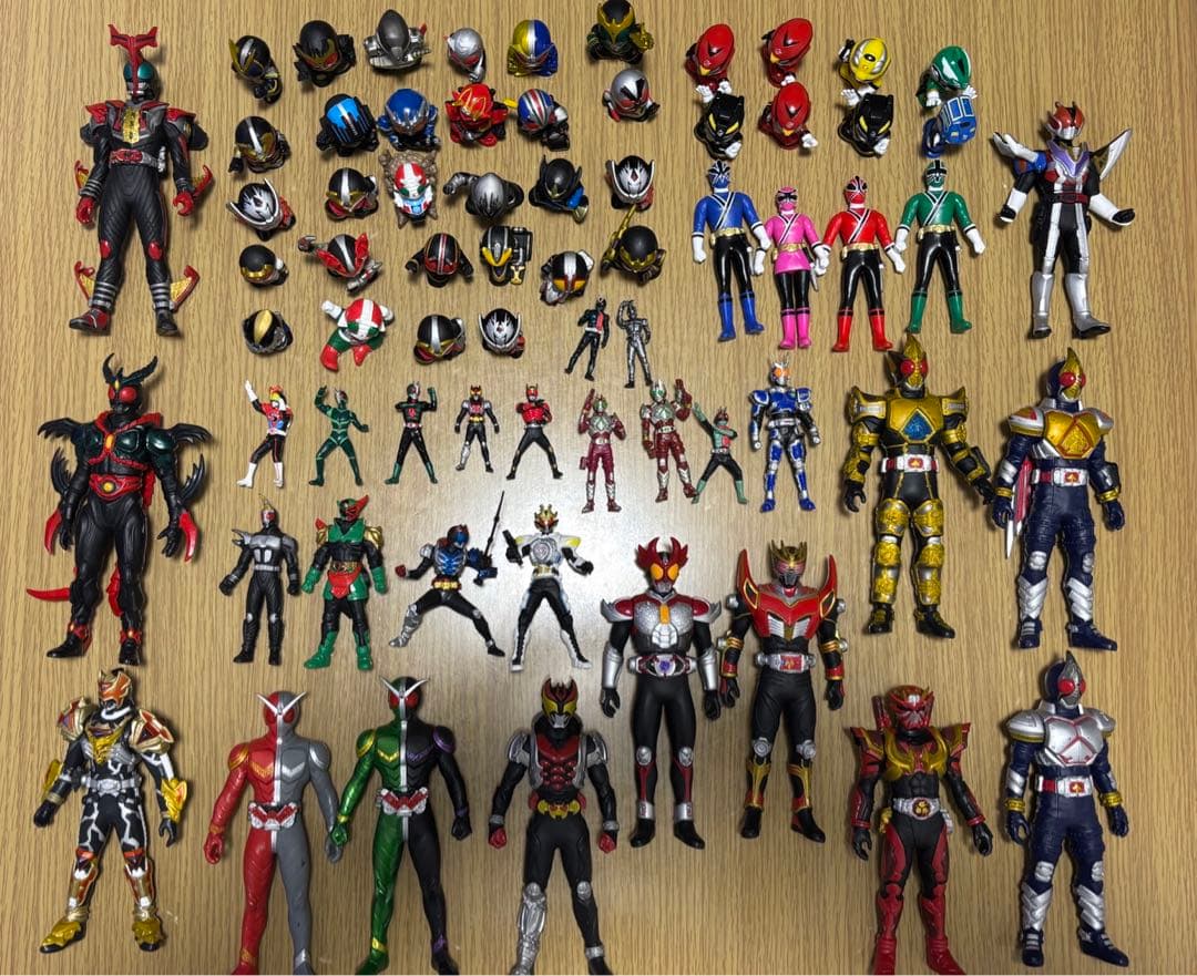 仮面ライダー 特撮 戦隊モノ フィギュア 指人形 まとめ売り 68体