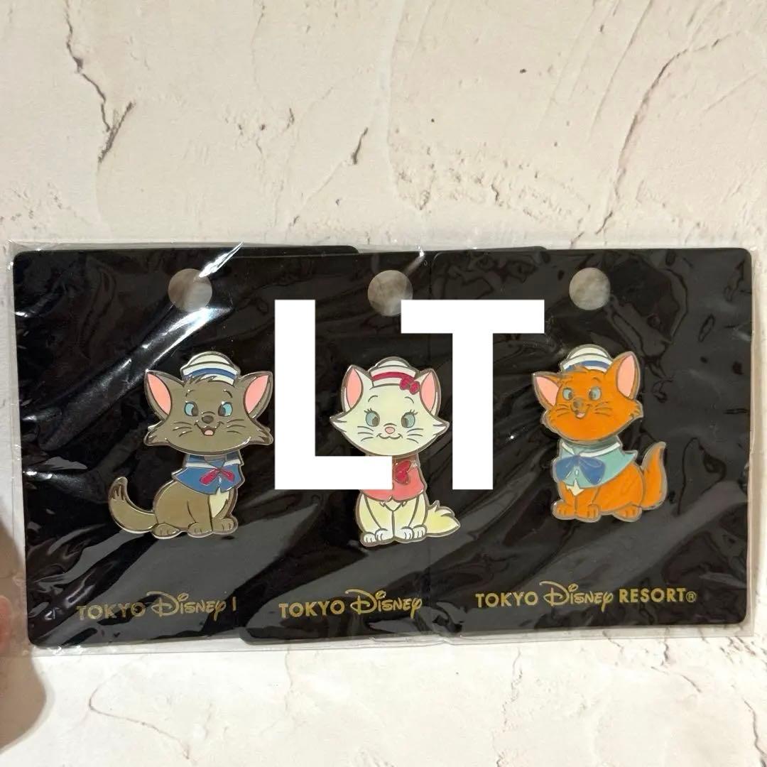 ディズニー　おしゃれキャット　マリー　セーラー服　ピンバッジ3点