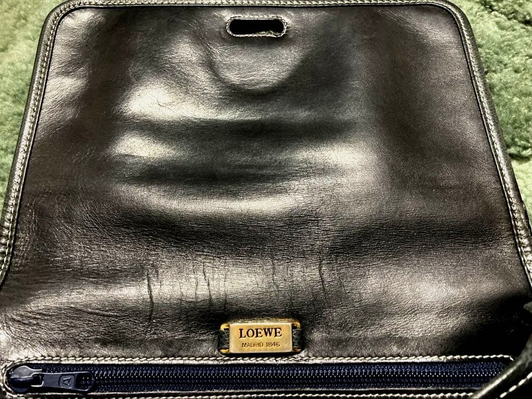 【再値下げ】 美品 LOEWE ロエベ アナグラム ショルダー レザー