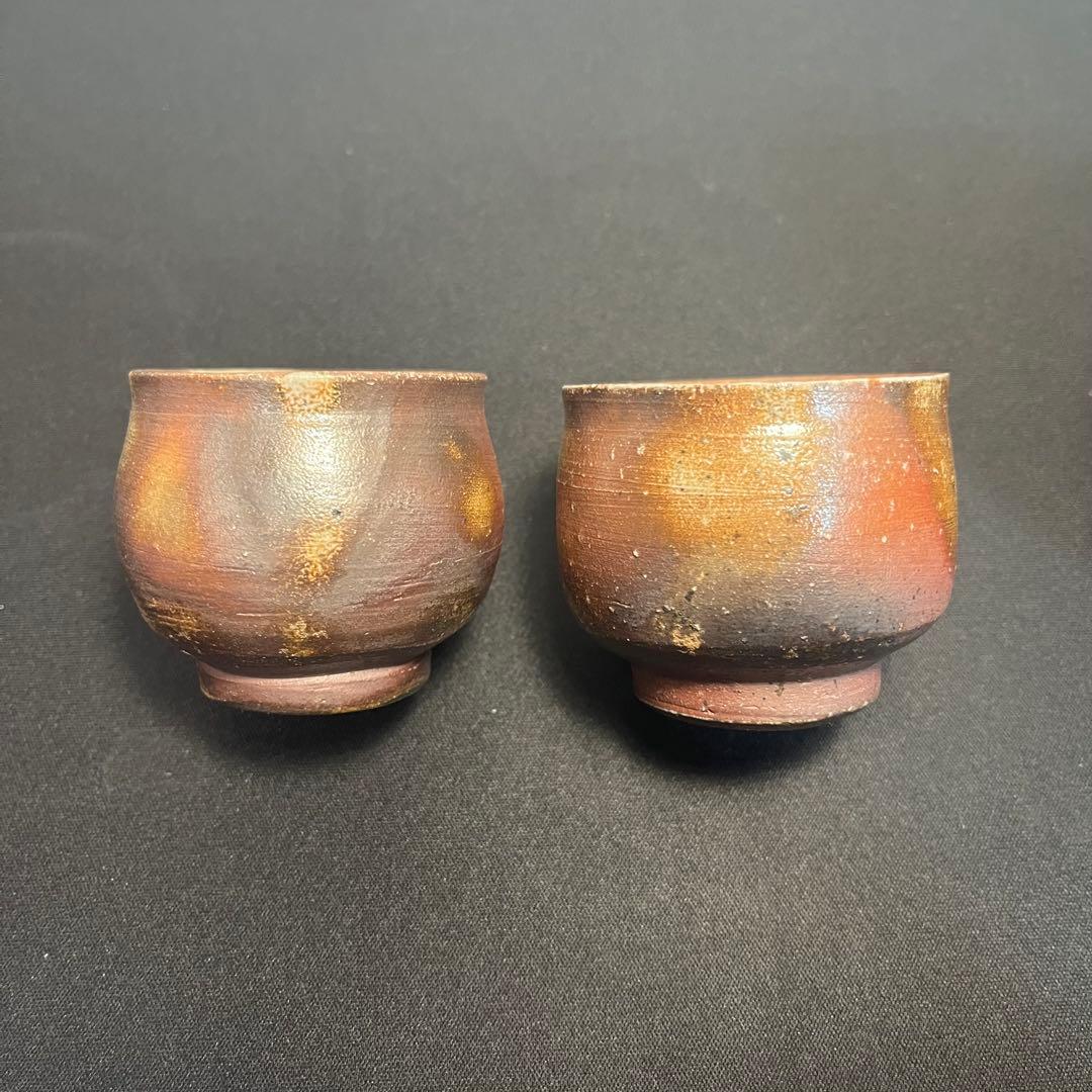 【未使用】 備前焼 奥本健一 徳利 おちょこ 3点 酒器