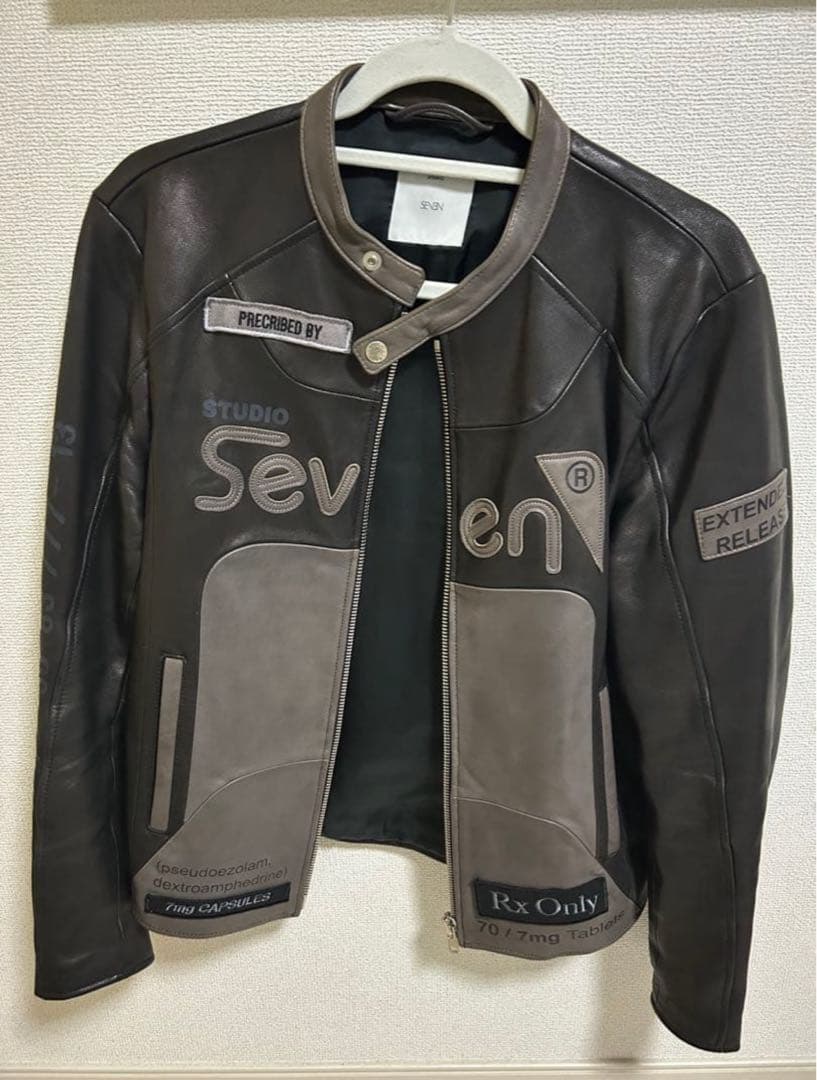 Studio Seven ダークブラウン レザージャケット M